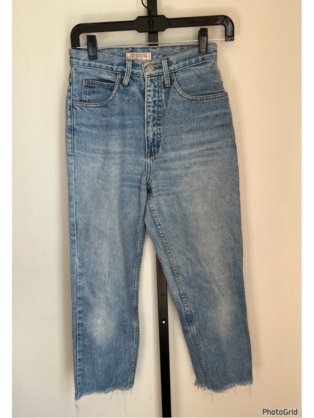 Vintage 80s / 90s Guess Jeans Raw Hem High Waisted fits 25